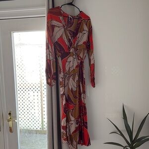 Anthropologie floral printed midi dress. Worn once